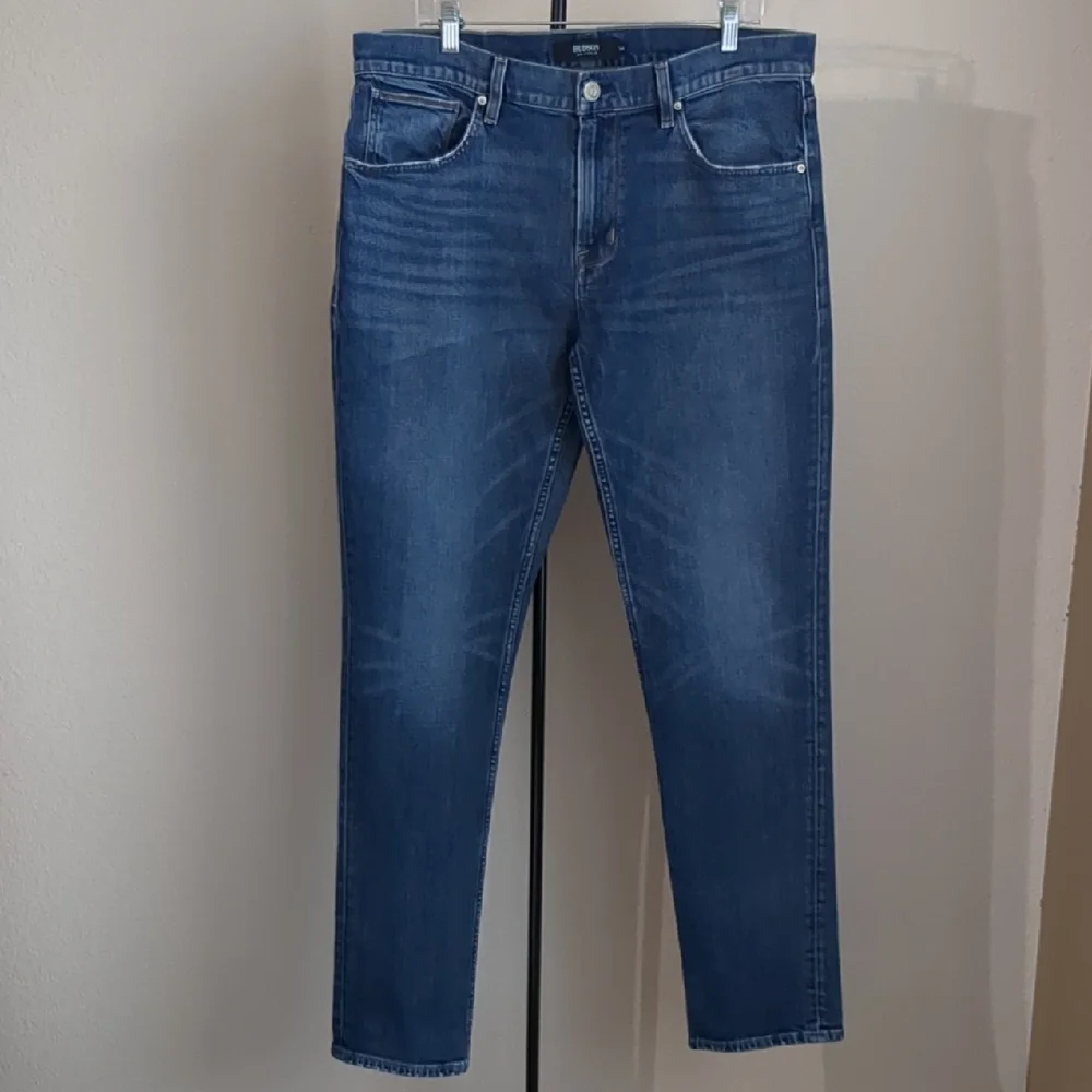 Hudson Blake Slim Straight Medium Wash Stretch Jean Sz 36